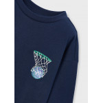 Mayoral T-Shirt μακρ/κη τυπωμα πισω μπλε 16-04006-087 4006