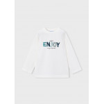 Mayoral Μπλουζα μακρυμ puff print κρεμ 16-04007-090 4007