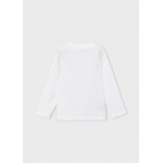 Mayoral T-Shirt μακρυμανικο ζωακι κρεμ 16-04017-086 4017