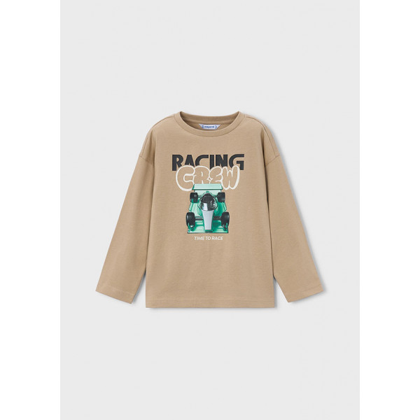Mayoral T-Shirt μακρ/κο "racing" μπεζ 16-04020-058 4020