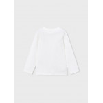 Mayoral T-Shirt μακρυμανικο κεντητη κρεμ 16-04022-068 4022