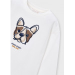 Mayoral T-Shirt μακρυμανικο κεντητη κρεμ 16-04022-068 4022