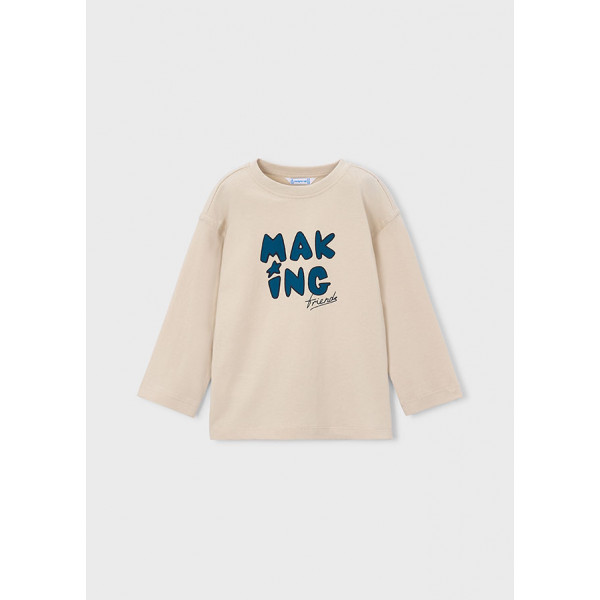 Mayoral T-Shirt μακρ/κο for everyone μπεζ 16-04025-071 4025
