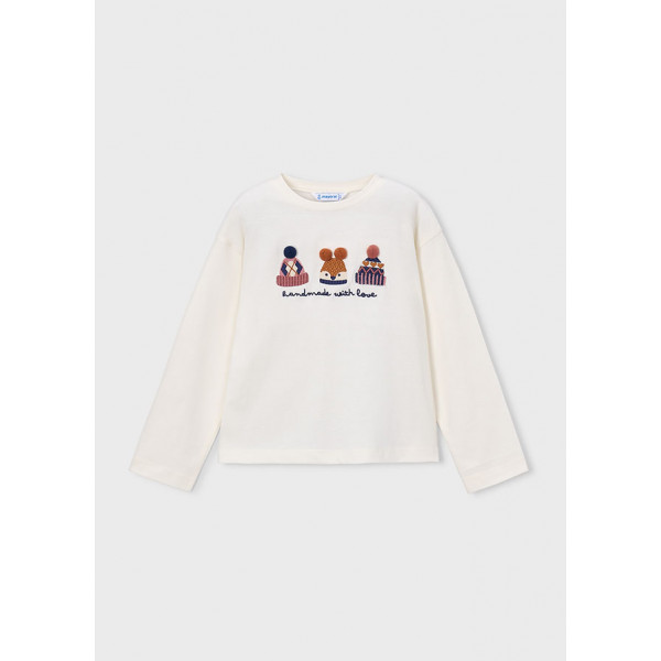 Mayoral T-Shirt μακρυμανικο εκρου 16-04030-089 4030