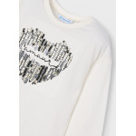 Mayoral T-Shirt μακρυμανικο εκρου-μαυρ 16-04031-097 4031