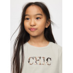 Mayoral T-Shirt μακρυμανικο chic κρεμ 16-07058-080 7058