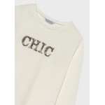 Mayoral T-Shirt μακρυμανικο chic κρεμ 16-07058-080 7058