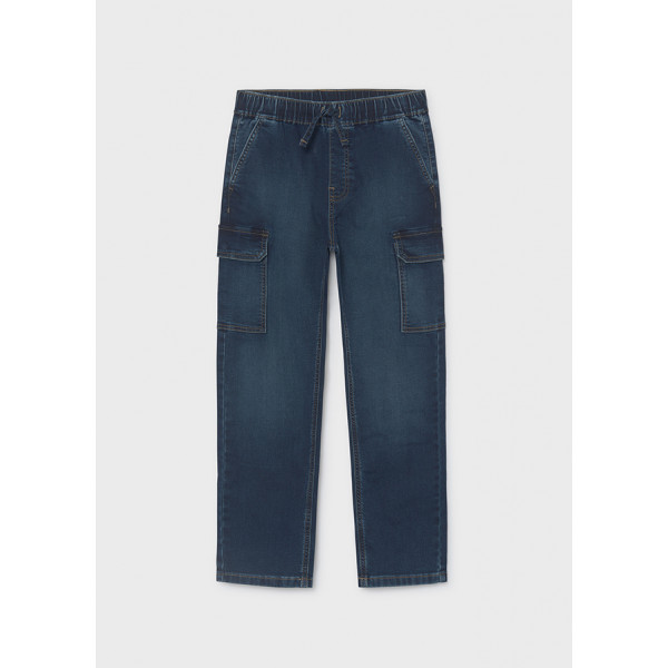 Mayoral Παντελονι soft denim jogger τζιν σκουρ 16-07506-089 7506