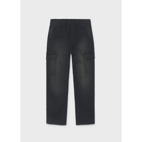 Mayoral Παντελονι soft denim jogger μαυρο 16-07506-090 7506