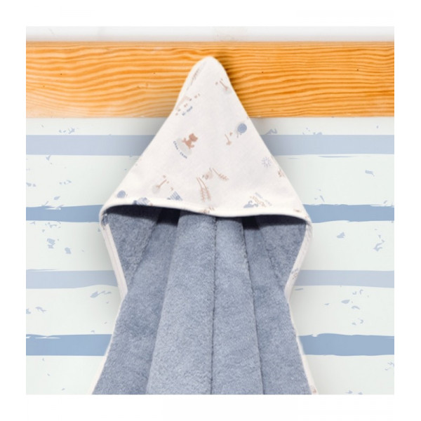 Μπουρνούζι κάπα 75x75 100% βαμβάκι 450 γρμ/τμ Design 414-1 Oliver Baby
