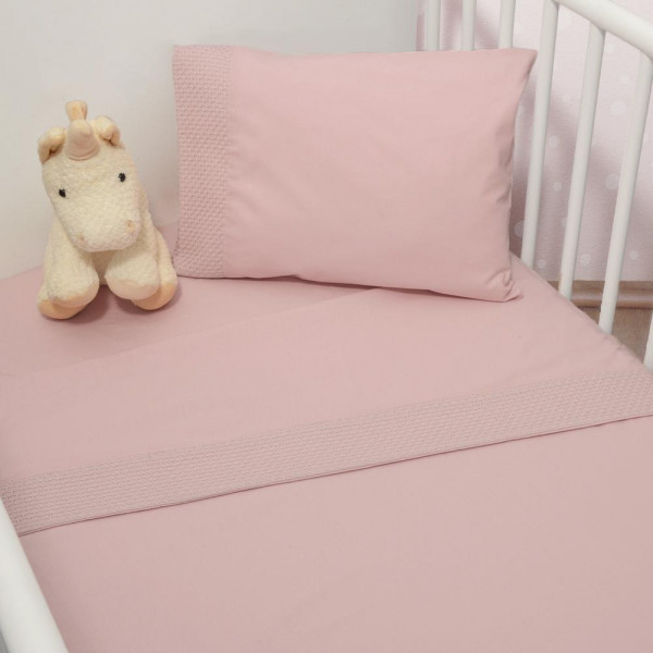 Baby Oliver Σεντόνια Κούνιας Σετ 3τμχ με φάσα Πικέ 110x170cm Με Λάστιχο 46-6706/452