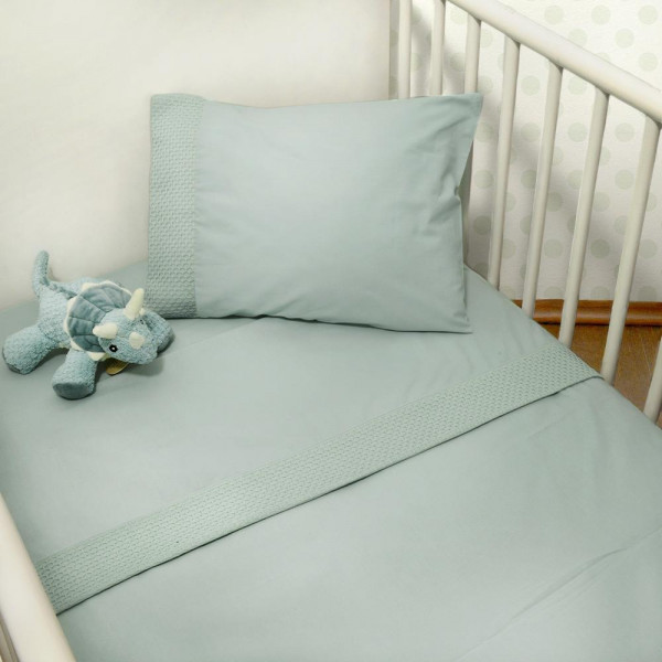 Baby Oliver Σεντόνια Κούνιας Σετ 3τμχ με φάσα Πικέ 110x170cm Με Λάστιχο 46-6706/453