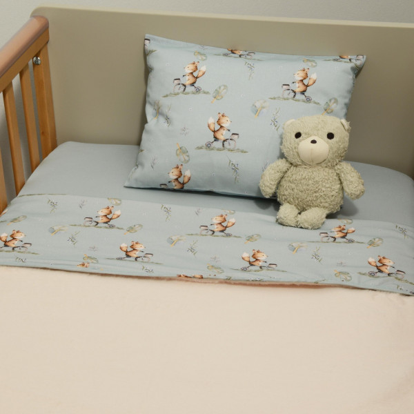 Baby Oliver Κουβέρτα Λίκνου Διπλής Όψης 75x95 46-6735/429