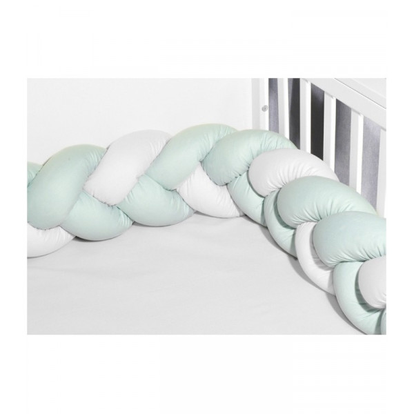 Baby Olive rπλεξούδα Λευκή-Μέντα τριπλή Βαμβακερή 20x200 46-6713/3130