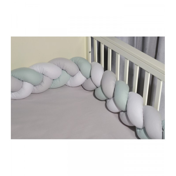 Oliver Baby Πλεξούδα Λευκό-Μέντα-Γκρι Βαμβακερή 20x200 46-6713/3135