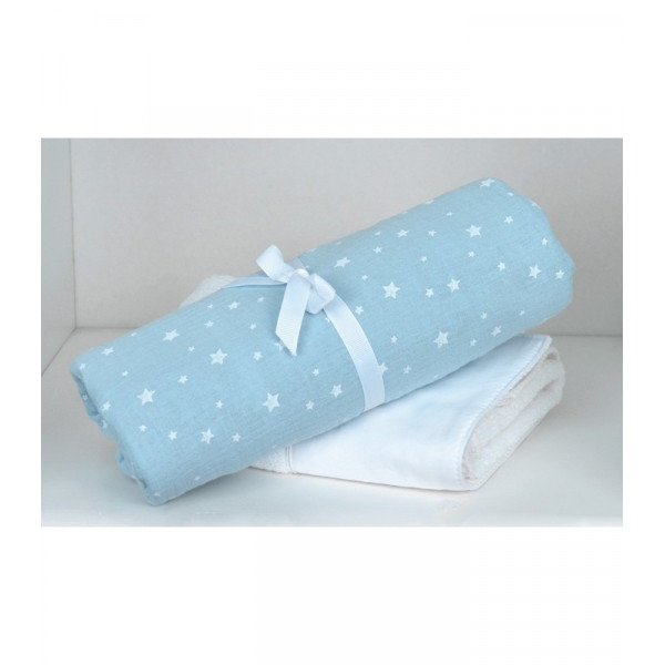 Oliver Baby Σιέλ Πάνα μουσελίνα 65x65 46-6748/371