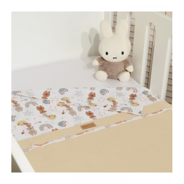 Oliver Baby Des.412  Καλοκαιρινή Κουβέρτα Διπλής Όψης  Ροζ  75x95