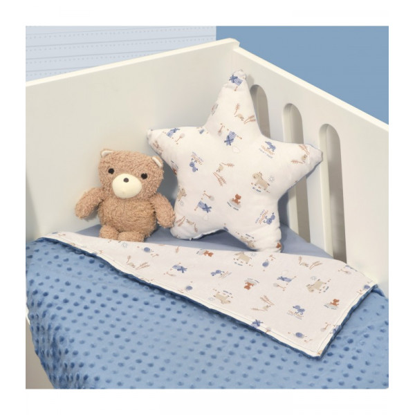 Baby Oliver Minky Κουβέρτα Κούνιας Διπλής Όψης Ραφ 100x150 46-6724/414