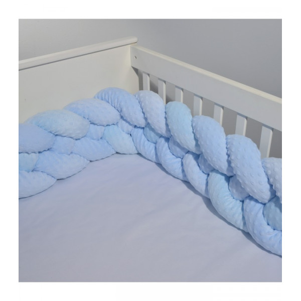 Baby Oliver Πλεξούδα Βελουτέ 20x200cm Ανάγλυφη Σιέλ τετραπλή 46-6714-4/9210