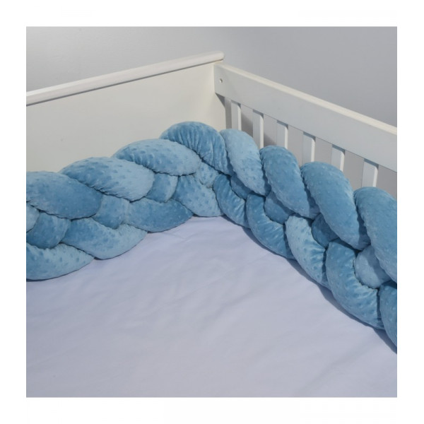 Baby Oliver Πλεξούδα Βελουτέ 20x200cm Ανάγλυφη  Τετραπλή Μέντα Σκούρο46-6714-4/9270