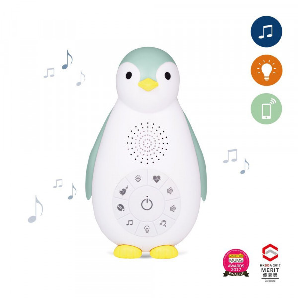 Zazu ZOE Πιγκουίνος νανουρίσματος, Συσκευή με Bluetooth και φως νυκτός ZA-ZOE-BLUE