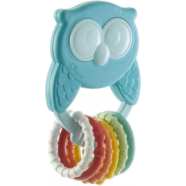 Chicco Κουδουνίστρα Owly Rattle Κουκουβάγια Σειρά Eco+ 10494-00