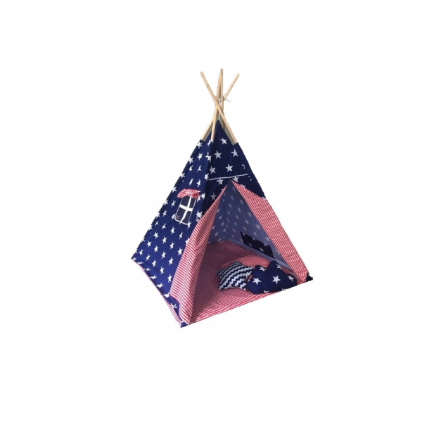 Baby Adventure Σκηνή Teepee Grey Star BR75042 (Δώρο 3 διακοσμητικά μαξιλάρια!)