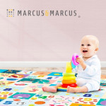 Marcus & Marcus Βρεφικό Χαλί παιχνιδιού ABC δραστηριοτήτων αδιάβροχο 200X150εκ αφρού 2 όψεις Foldable playmat 10mm MNMBB34