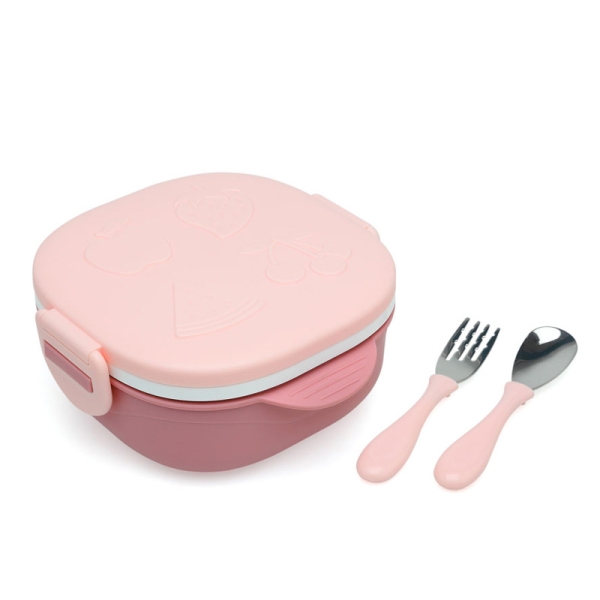 Kiokids Δοχείο Φαγητού με Ανοξείδωτο ταψάκι 450ml Ροζ 3540