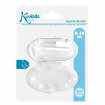 Kiokids Βρεφική Οδοντοβουρτσα Σιλικονης με Θήκη 0-18Μ 1621