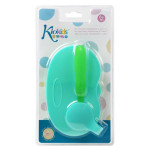 Kiokids Ταπεράκι Αντιολισθητικό Διπλό με Κουταλάκι Πράσινο 6m+ 1627