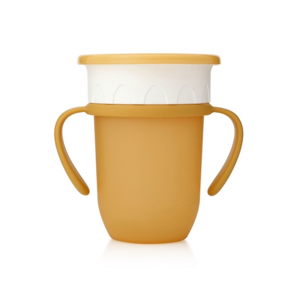 Kiokids Ποτηράκι Εκπαιδευτικό 360°- 210ML Ochre 3ο Βήμα 6+Μ 2847