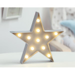 Kiokids Φωτιστικό Τοίχου Led Αστέρι Γκρι 2861