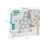 Kiokids Φωτιστικό Τοίχου Led Αστέρι Γκρι 2861