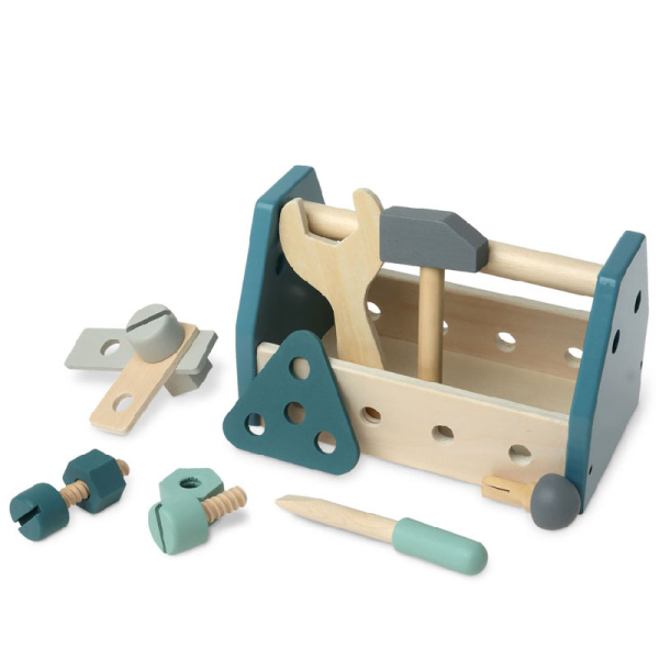 Kiokids Σετ Ξύλινη Εργαλειοθήκη Μπλε 25x14cm. 3141