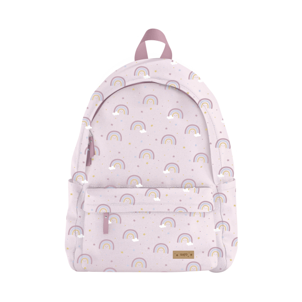 Saro Τσάντα Νηπιαγωγείου Pink Rainbow 29x21x9cm 75003