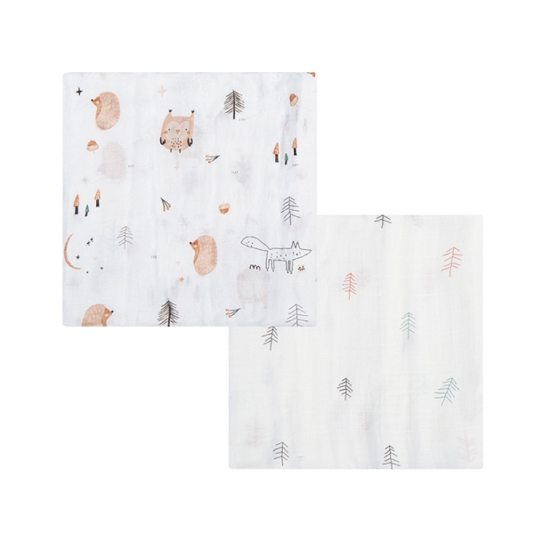 Bimbidreams Πάνα Μουσελίνα Bamboo Wonderland 120x120cm 2 τμχ. 56151501