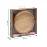 Kiokids Σετ Φαγητού Bamboo Ροζ 3486 Kiokids Σετ Φαγητού Bamboo Ροζ 3486