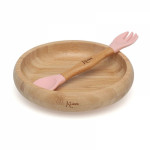 Kiokids Σετ Φαγητού Bamboo Ροζ 3486 Kiokids Σετ Φαγητού Bamboo Ροζ 3486