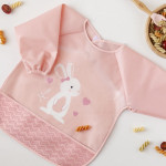 Kiokids Σαλιάρα-Ποδιά Αδιάβροχη με Μανίκια Pink Bunny 3604