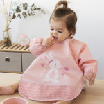 Kiokids Σαλιάρα-Ποδιά Αδιάβροχη με Μανίκια Pink Bunny 3604