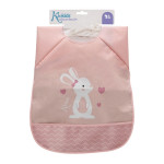 Kiokids Σαλιάρα-Ποδιά Αδιάβροχη με Μανίκια Pink Bunny 3604