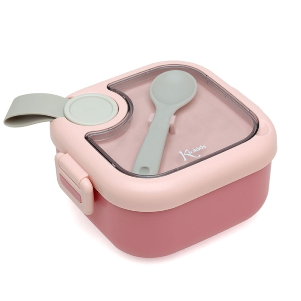 Kiokids Ταπεράκι Φαγητού Pink 750ml με Κουταλάκι 3535