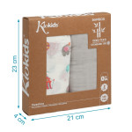 Kiokids Μουσελίνα Bamboo Grey 120x120cm 2τμ 3150