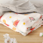 Kiokids Μουσελίνα Bamboo Grey 120x120cm 2τμ 3150