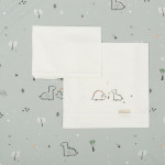 Bimbidreams Σετ Σεντόνια Κούνιας από Organic Jersey Jurasic 80x140εκ. 689523ME