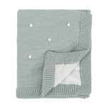 Bimbidreams Κουβέρτα Πλεκτή με Fleece Coralina Μέντα 80x110εκ. 663000ME