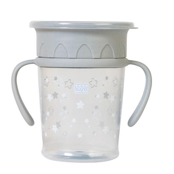 Saro Ποτηράκι Εκπαιδευτικό Γκρι 360°- 225ml.6+Μ 51445