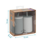 Kiokids Σετ Ποτήρια Σιλικόνης 2τμχ.με Καλαμάκι 180ml Γκρι 3801