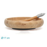 Kiokids Σετ Φαγητού Bamboo Γκρι 3825